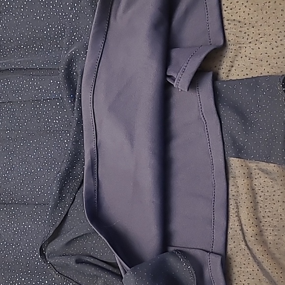 NWOT DB Studio Navy and Silver Glitter High Neck Maxi Gown - Picture 4 of 16